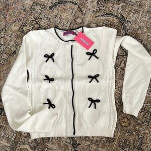 Knit Cardigan with Bows